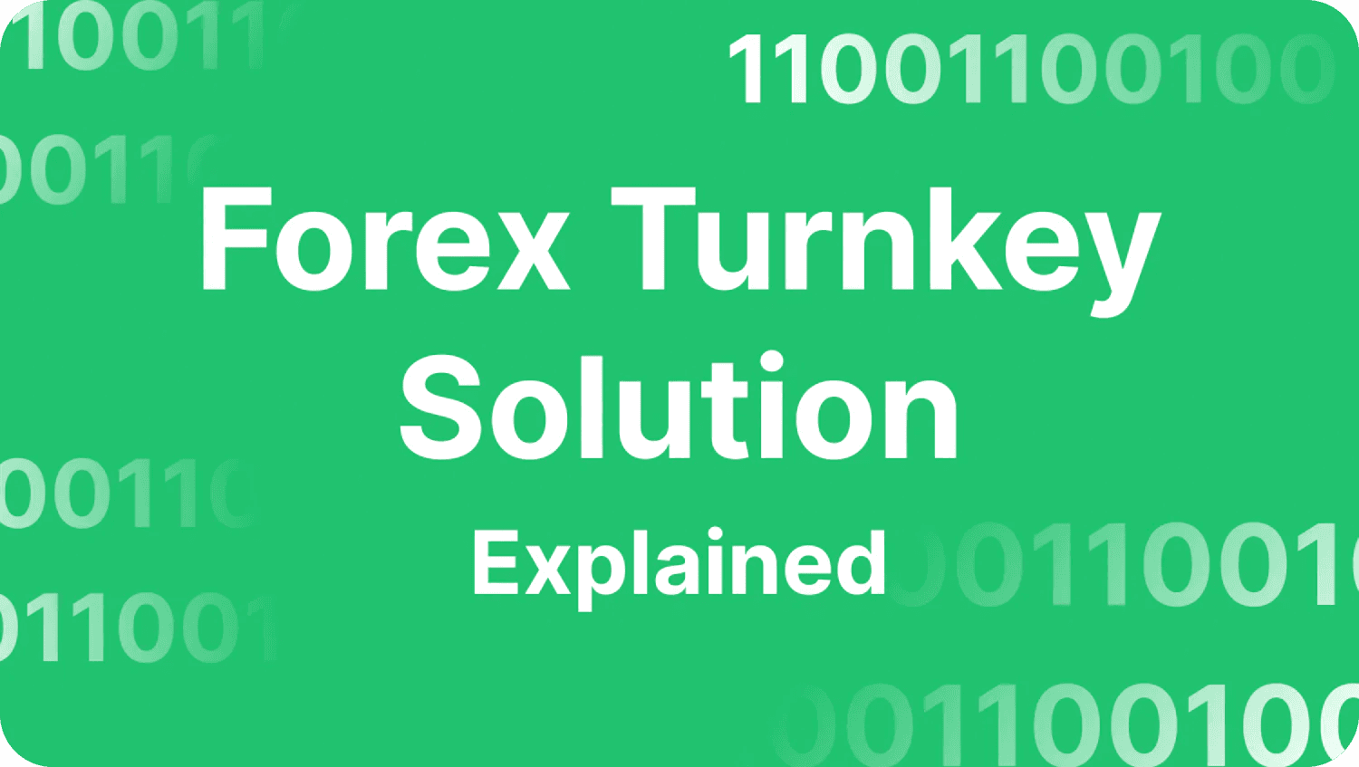 What is a Forex Turnkey Solution, and Why Do You Need One?