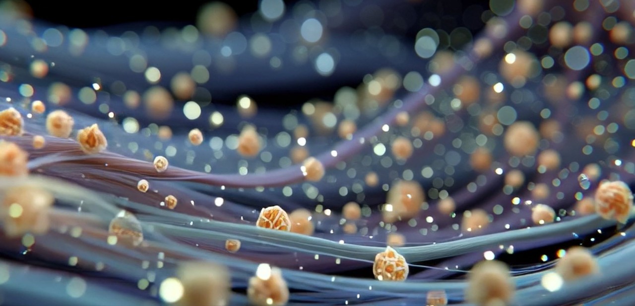 Dynamic picture of a cyclist riding downhill