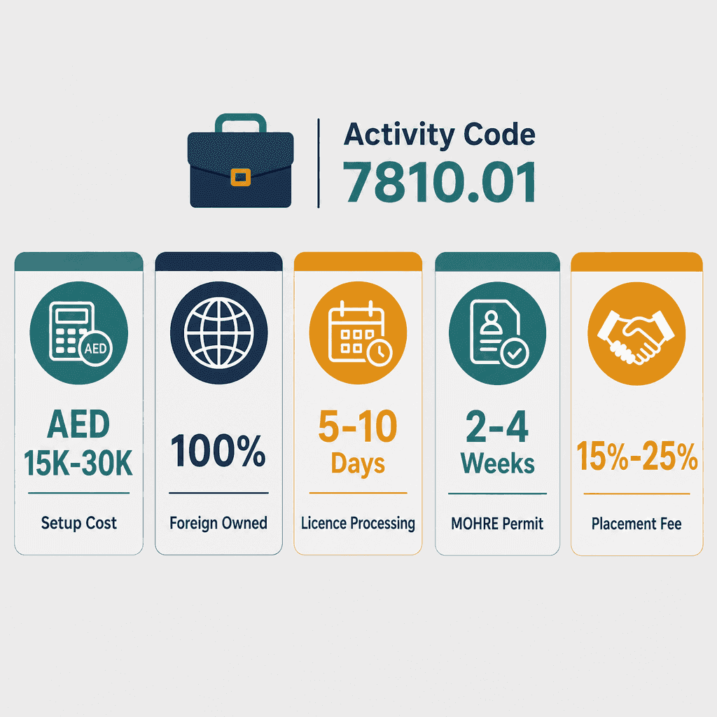 Infographic: Recruitment & Staffing Agency Business License in Dubai