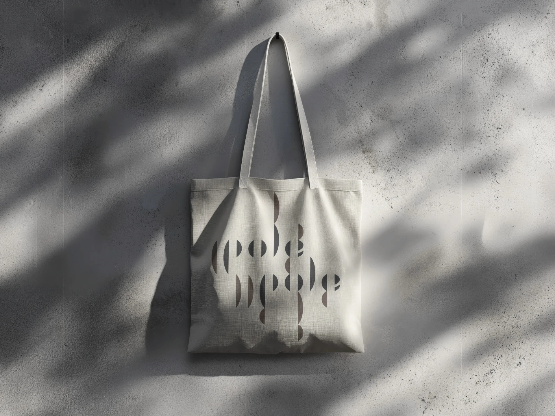Tote bag with unique logo. Freelance brand identity designer Barcelona.