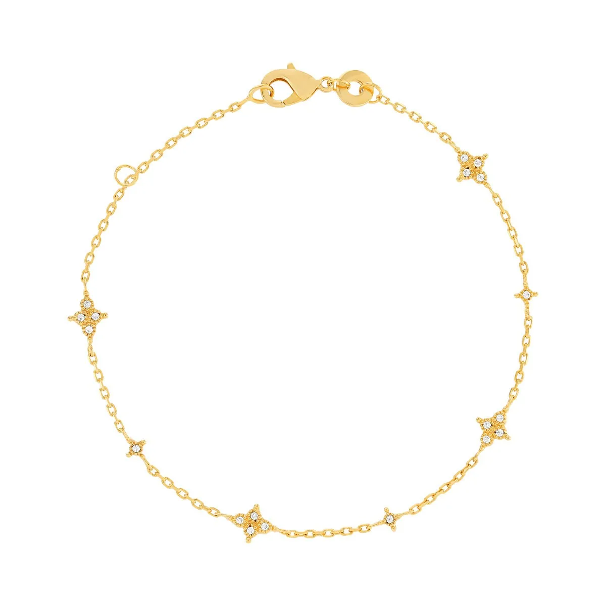 Bracelet en plaqué or serti d'oxydes de zirconium