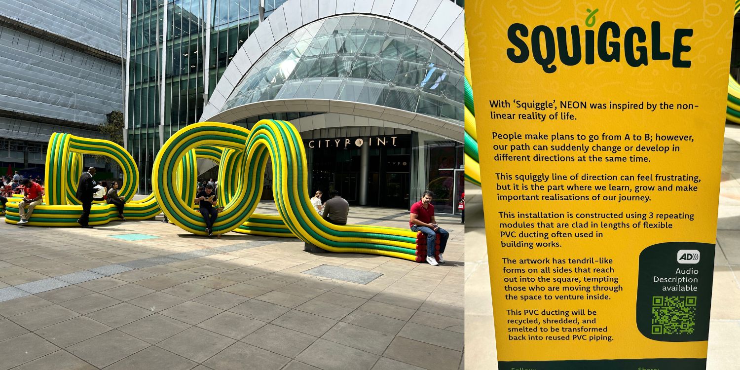 the squiggle sculpture london