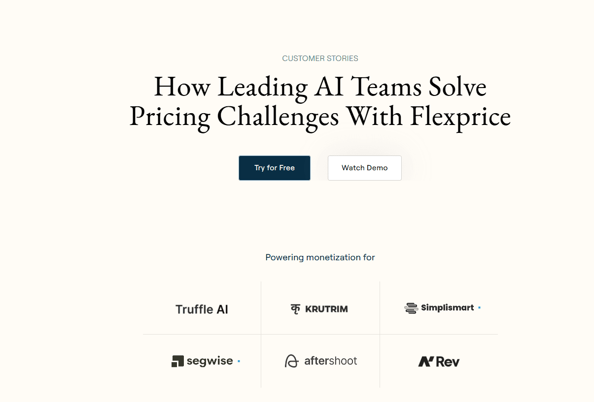 Flexprice customers page 