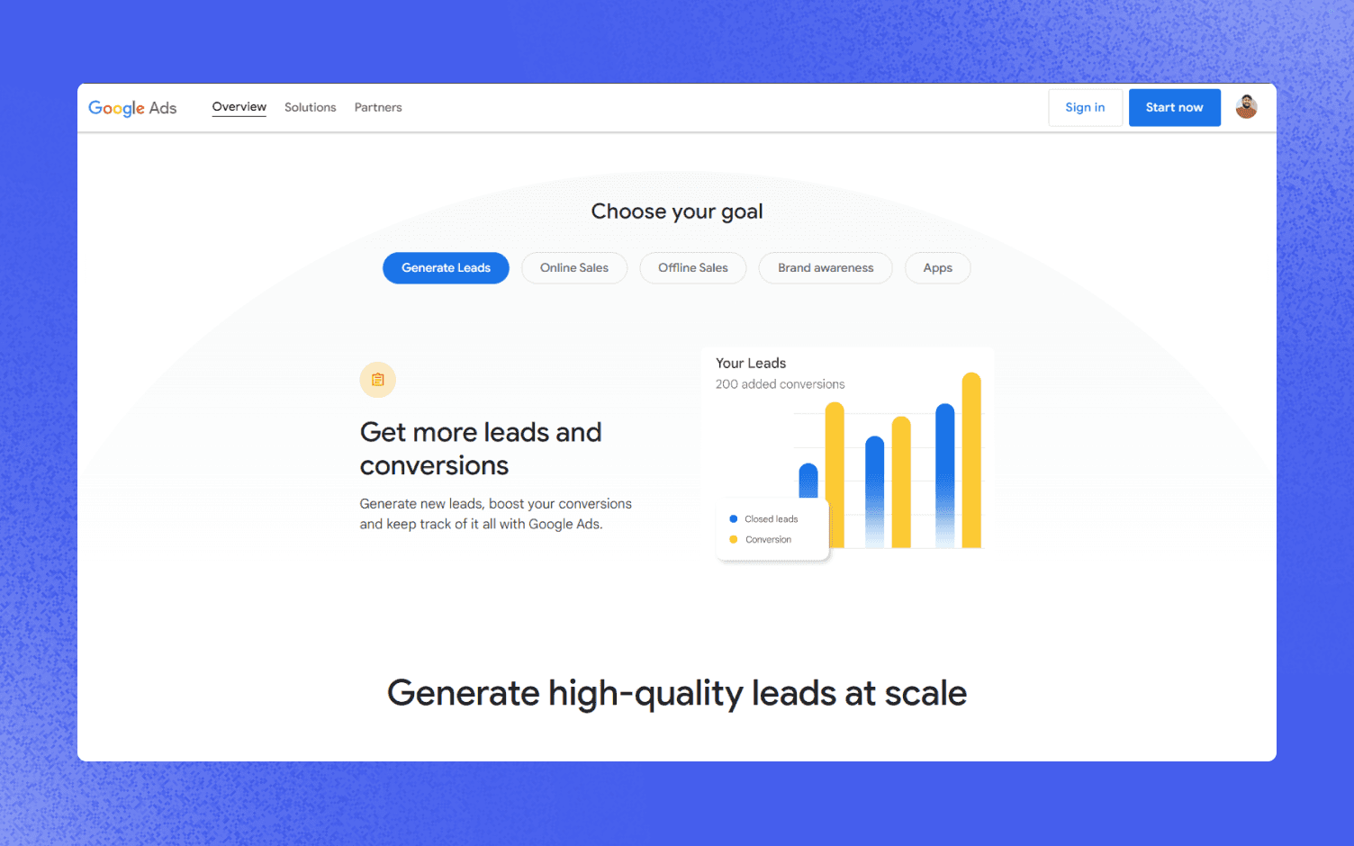 google ad campaign goals