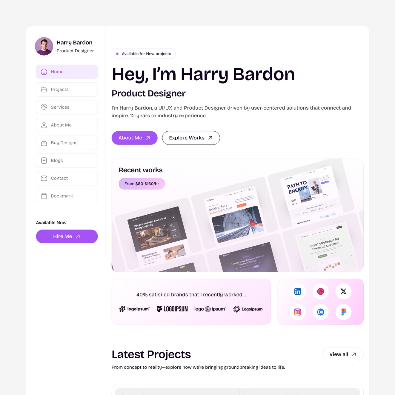 framer portfolio template