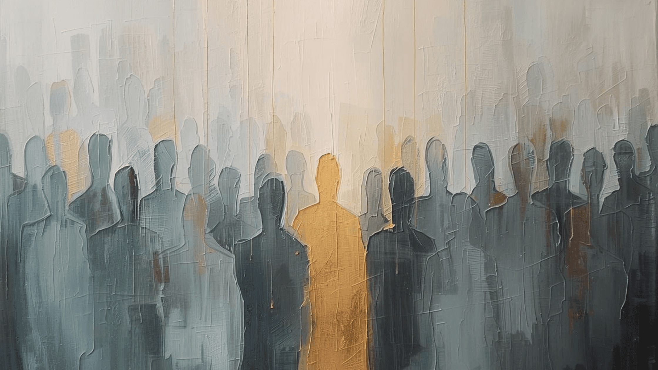 Highlighted figure in a crowd symbolizing faster candidate selection in recruiting