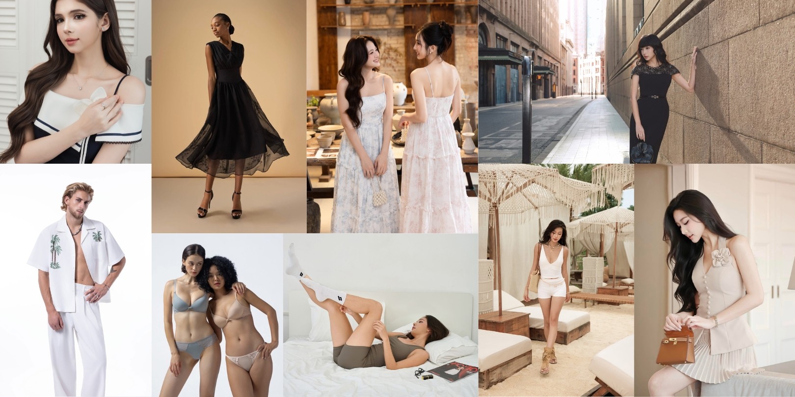 Collage examples of Scheduled Lookbook® shot by JU Productions