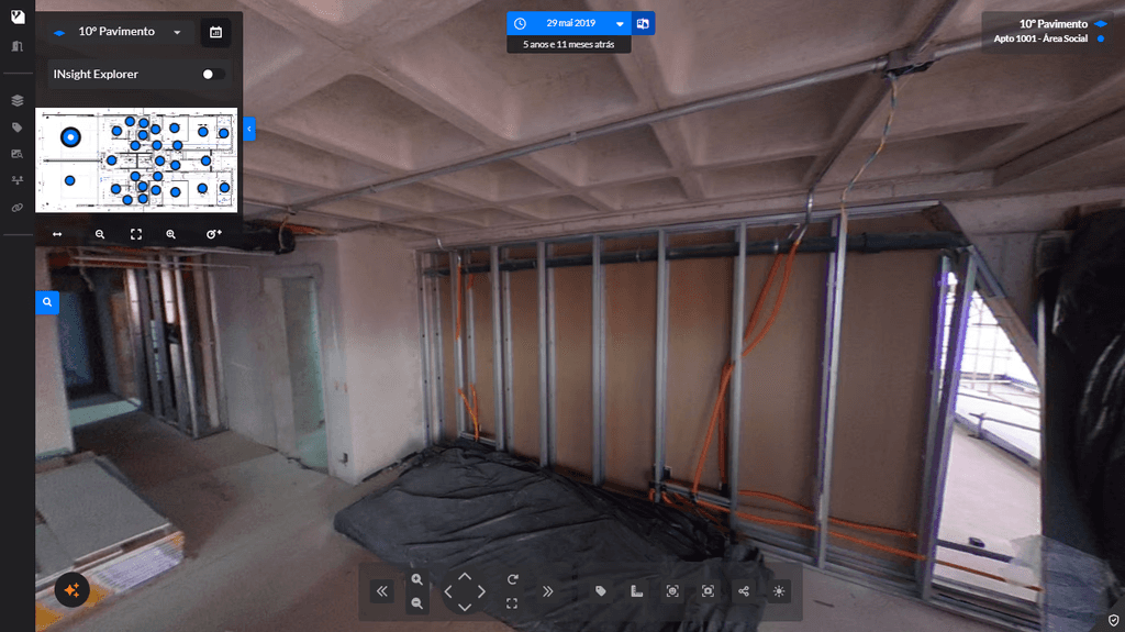 registro visual de obra em andamento, ambiente interno