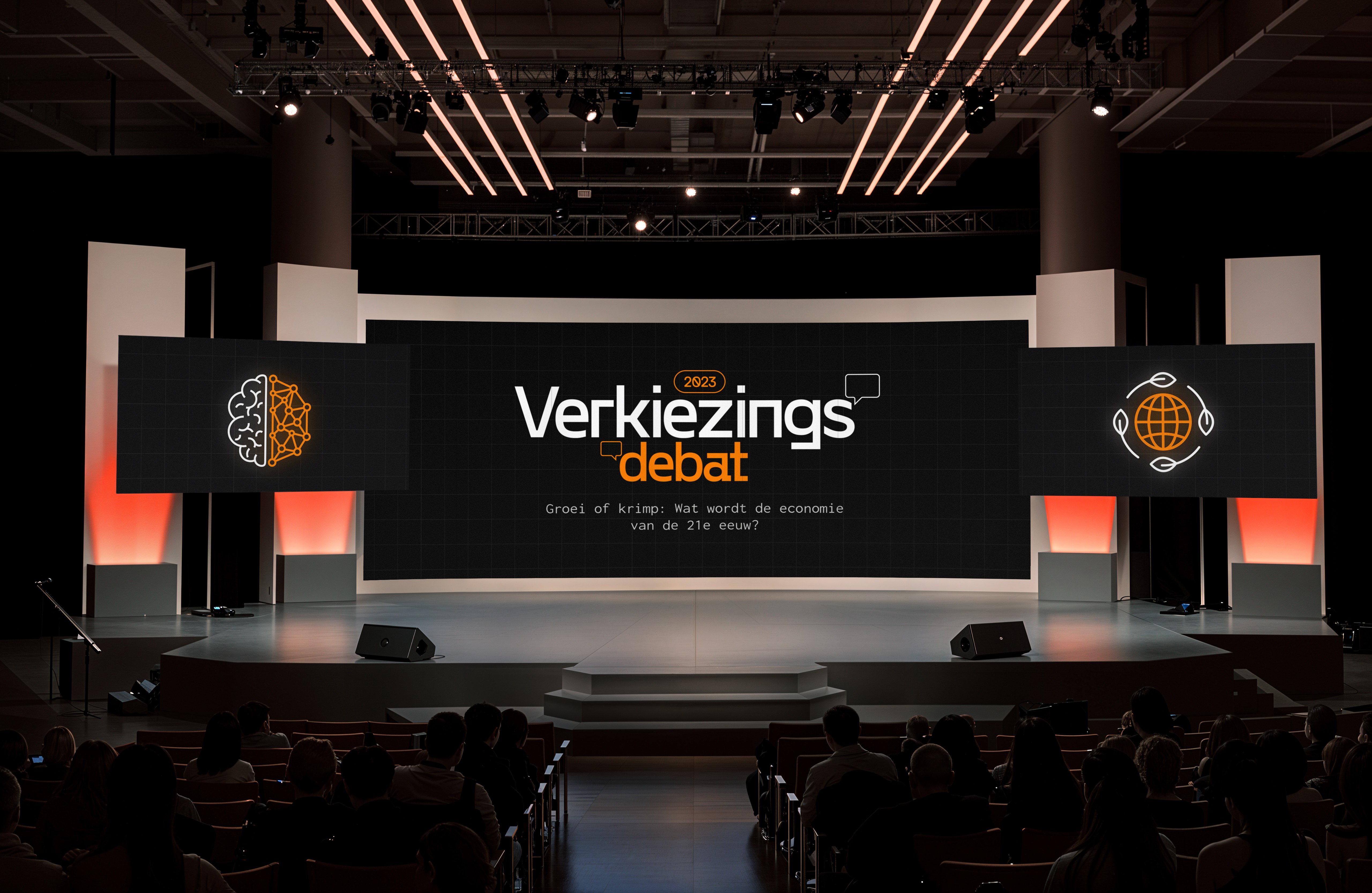 Streetside billboard with flyposters of the Batch.Works brand and illustrations