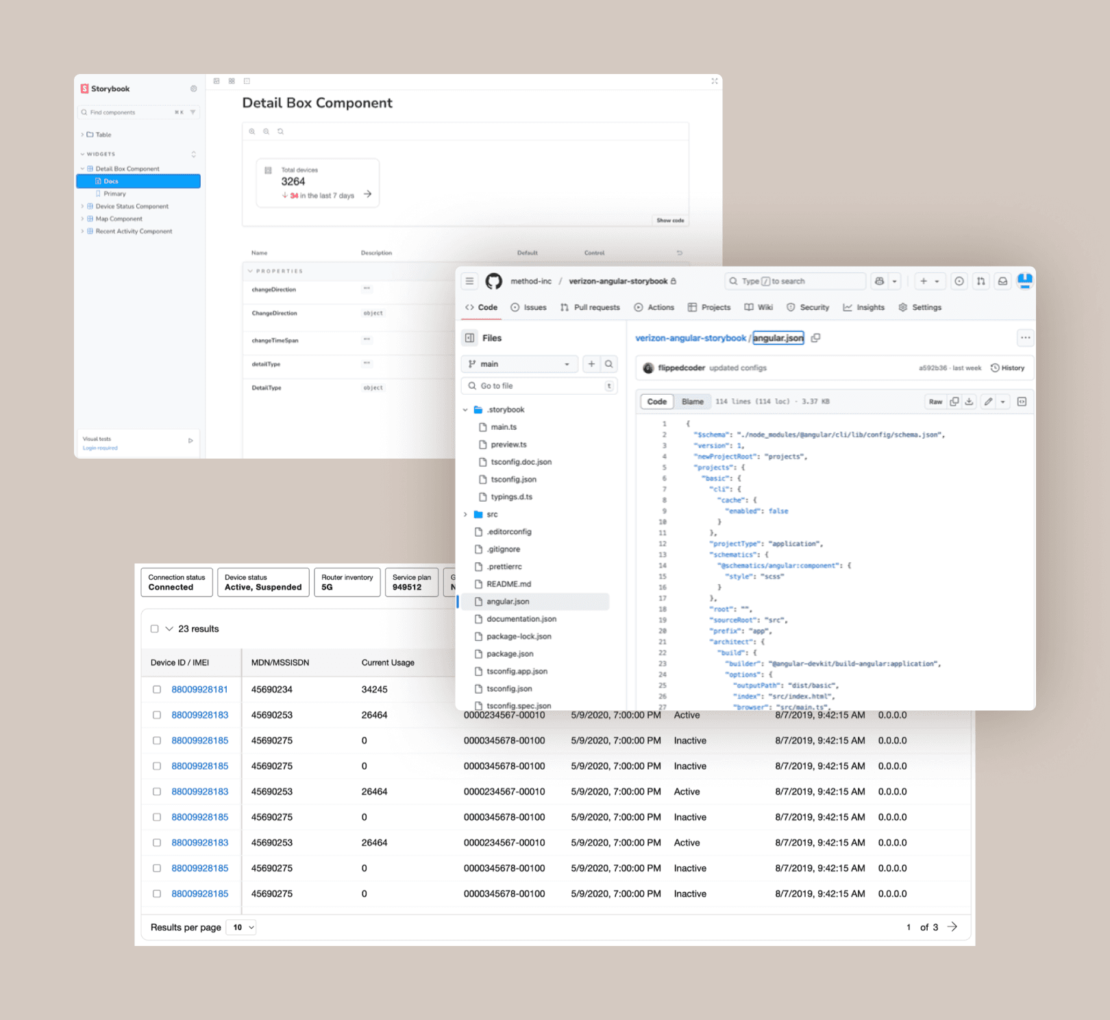 Developed Components in Storybook