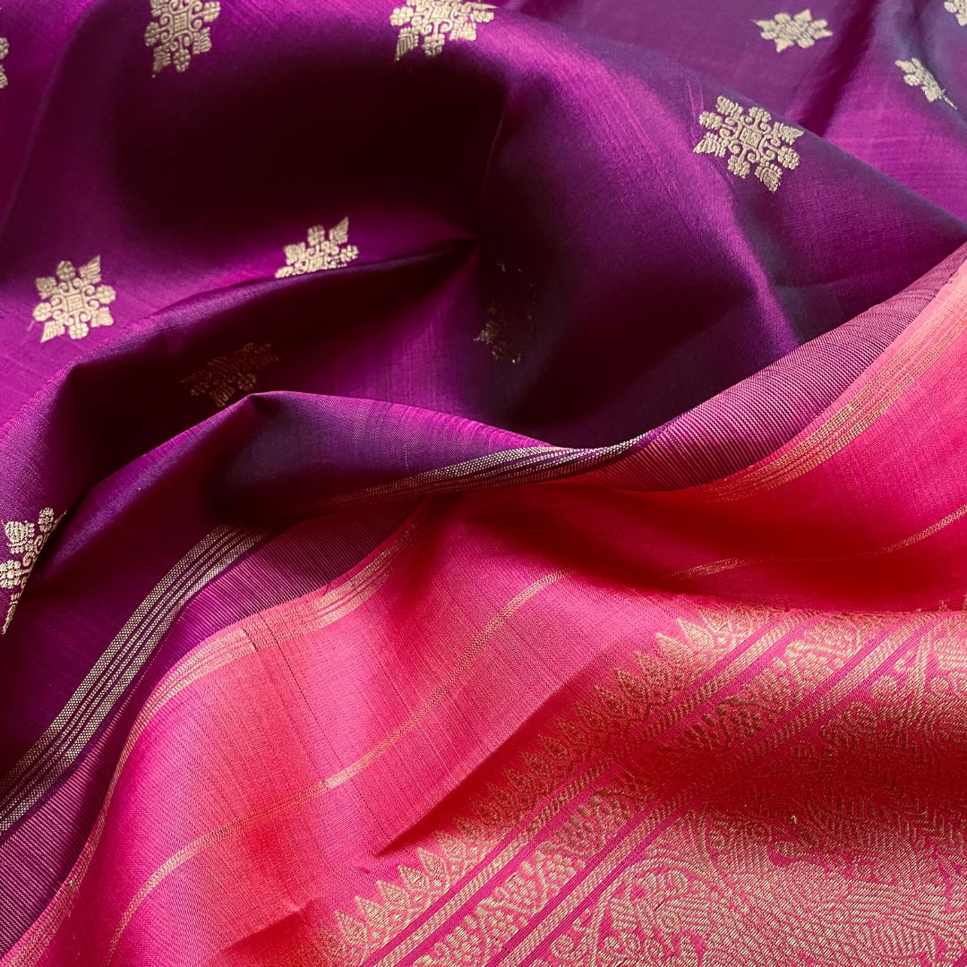 Magenta and Pink Kanchivaram Silk Saree