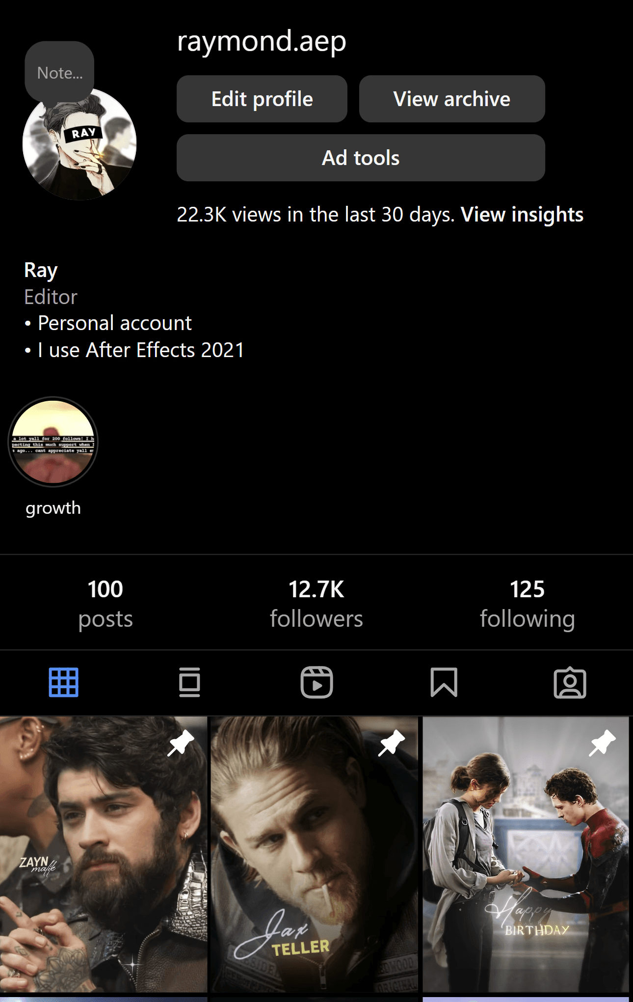 Portrait of portfolio creator – back view