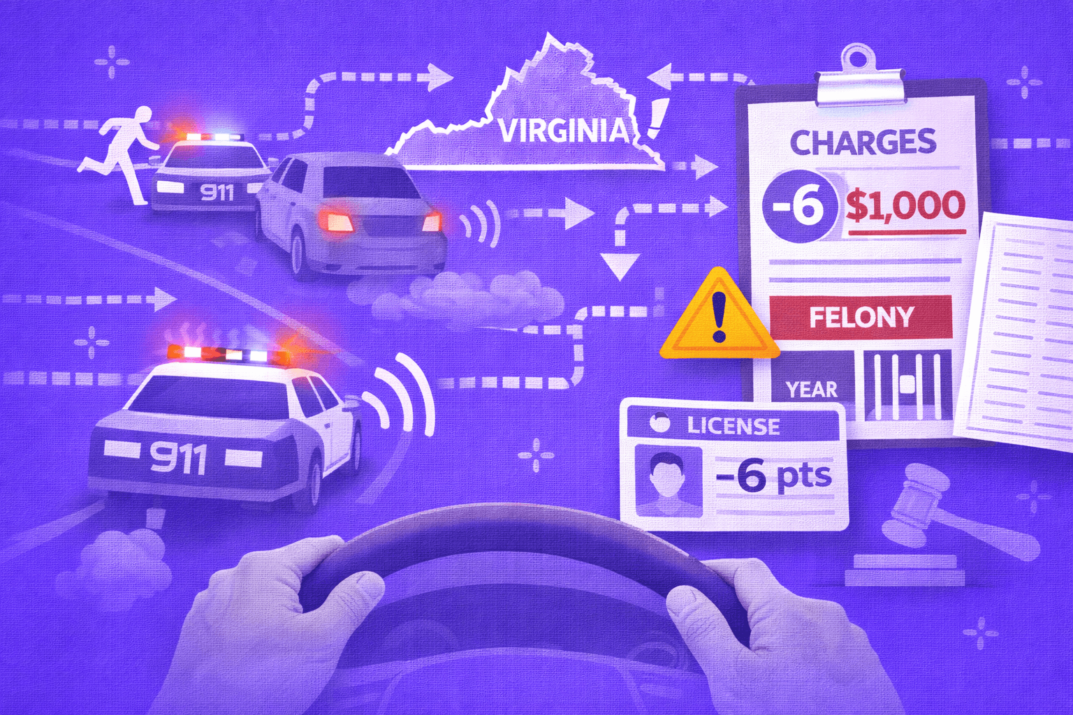 Virginia Eluding Police: Charges, Fines & What to Do Next