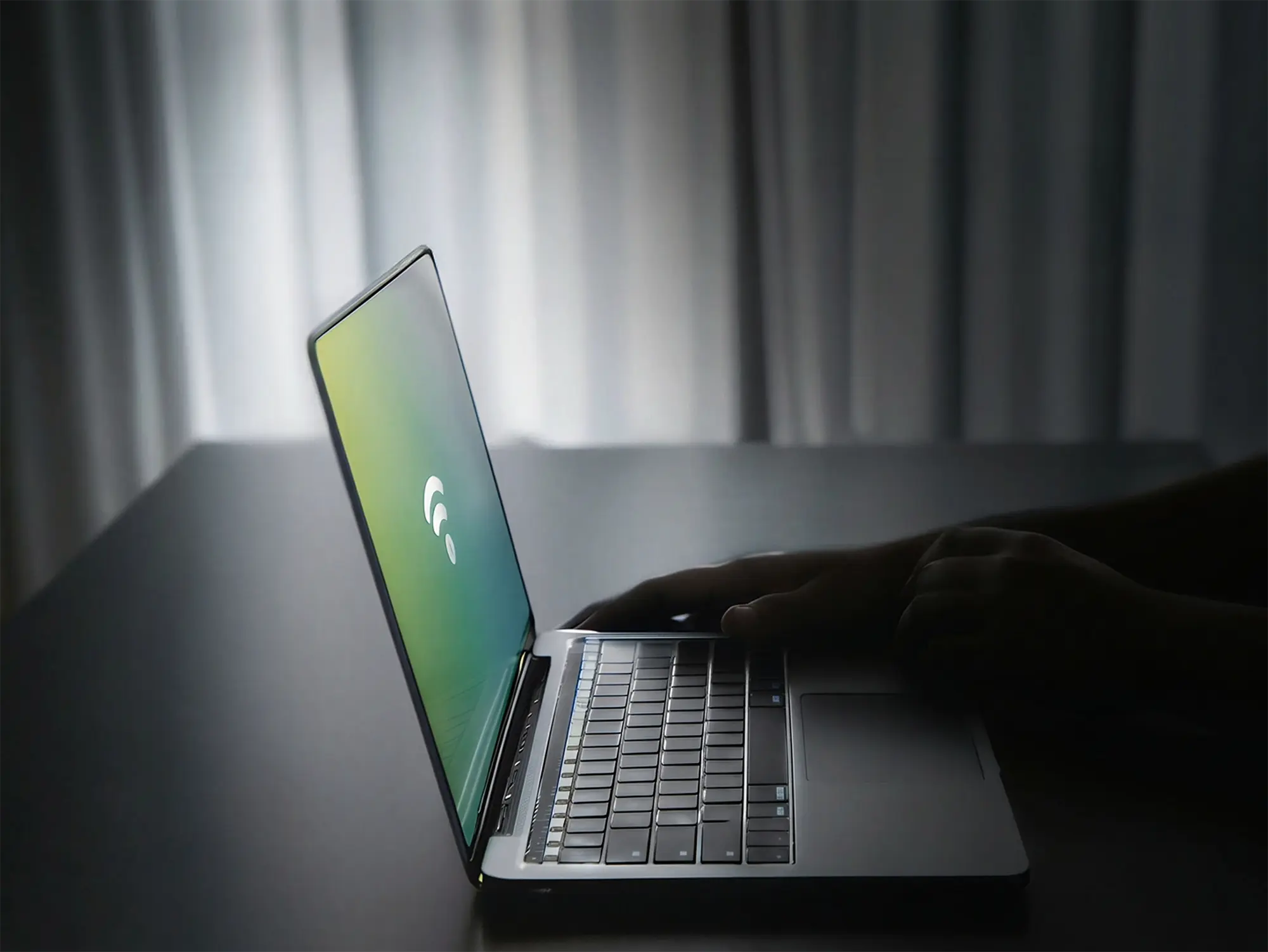 Hotel Room with laptop connected to WiFi