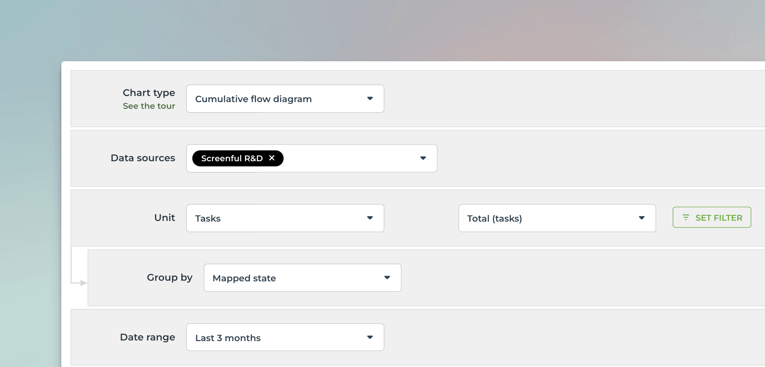 Adjust chart with the editor