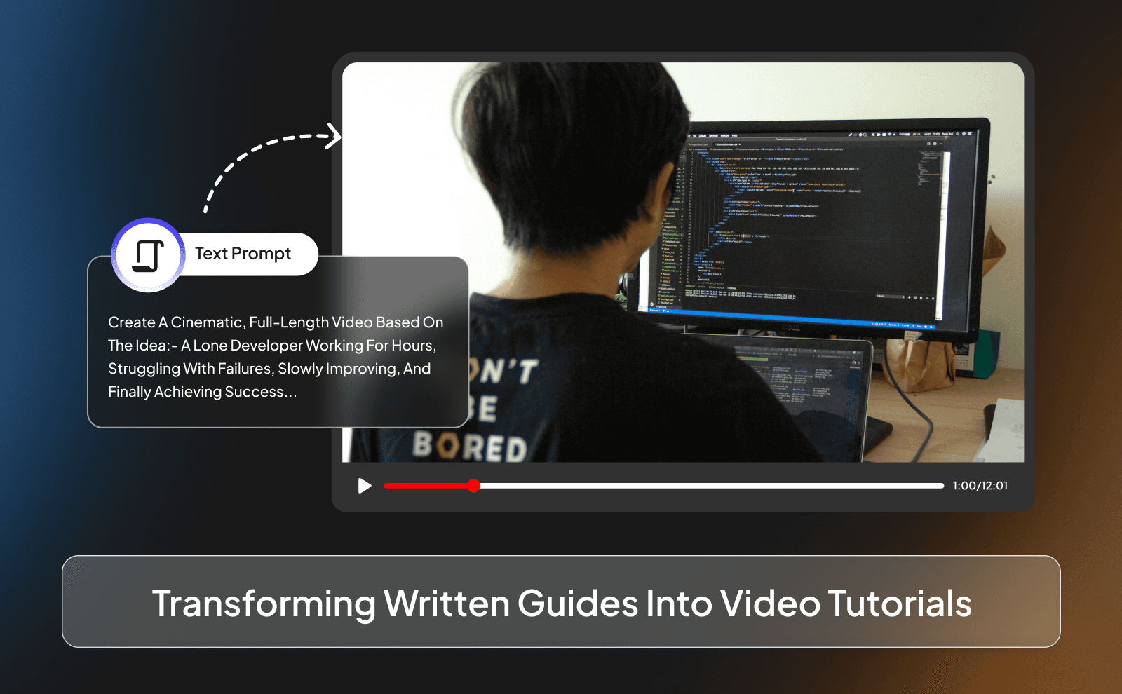 Transforming written guides into video tutorials