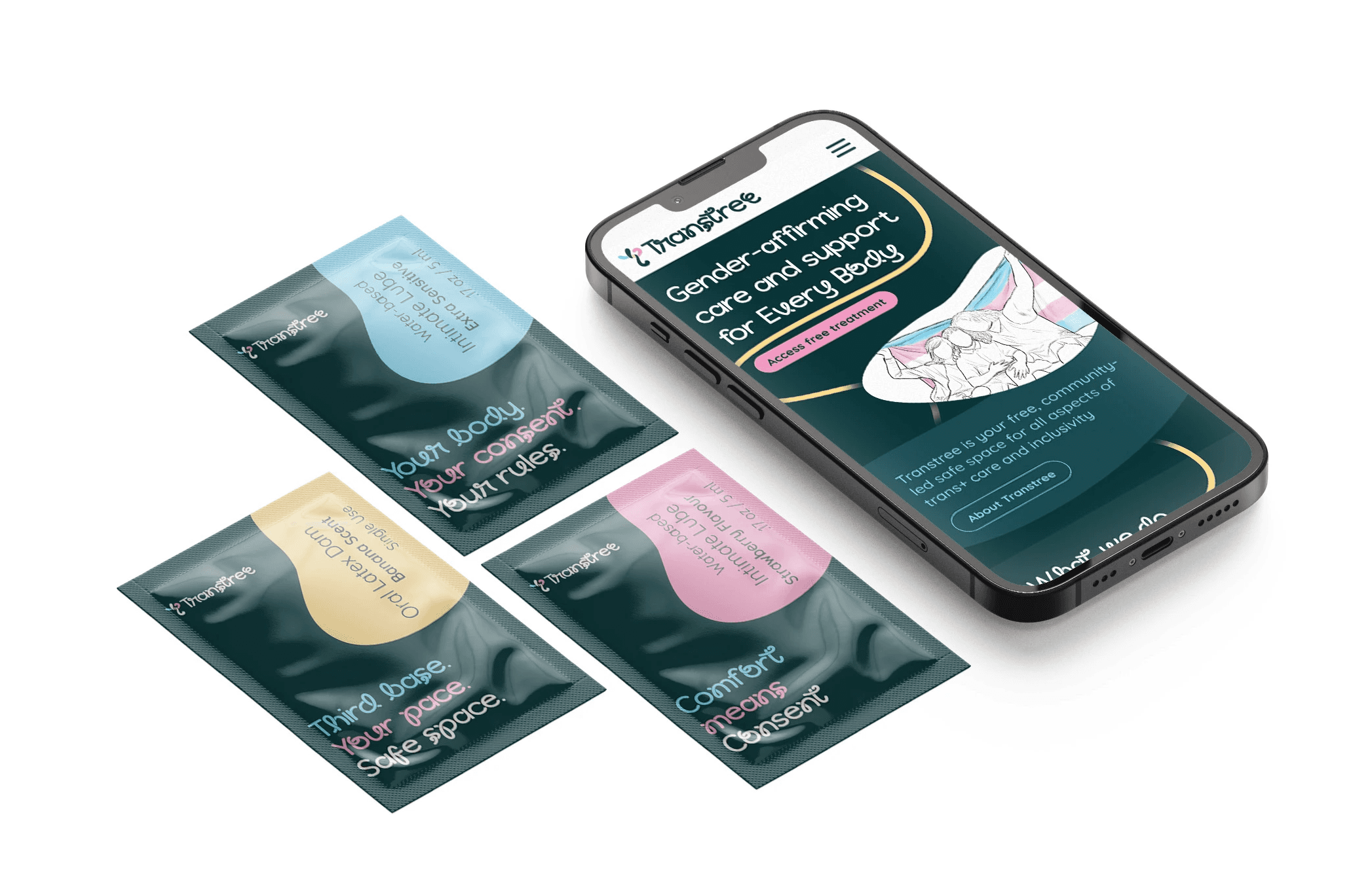 Mockup of various social media posts about womens health censorship