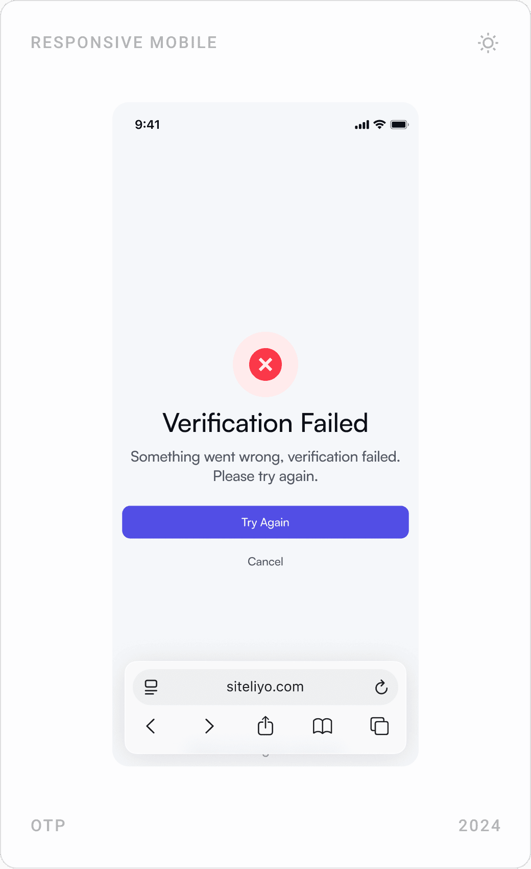 Professional Authentication Error State Design