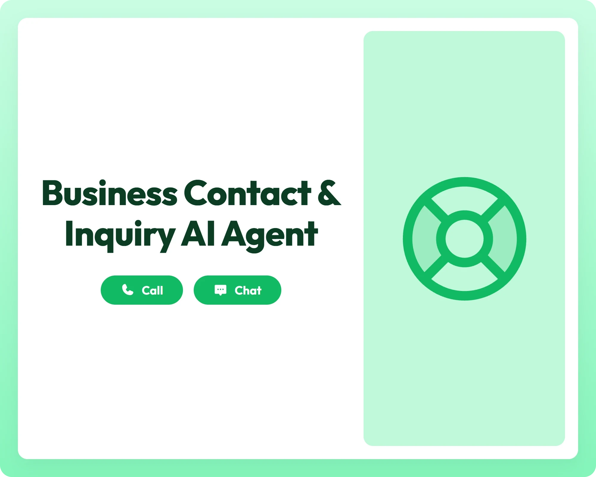 ai business agent supporting call and chat with a lifeline symbol for timely help