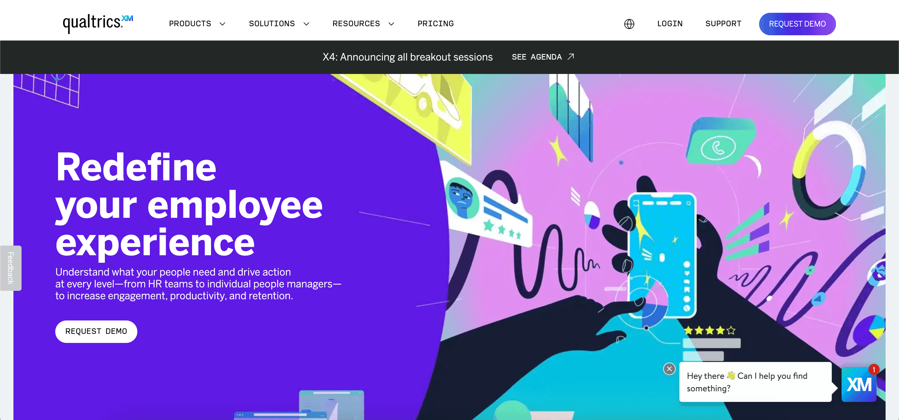 Qualtrics XM home page