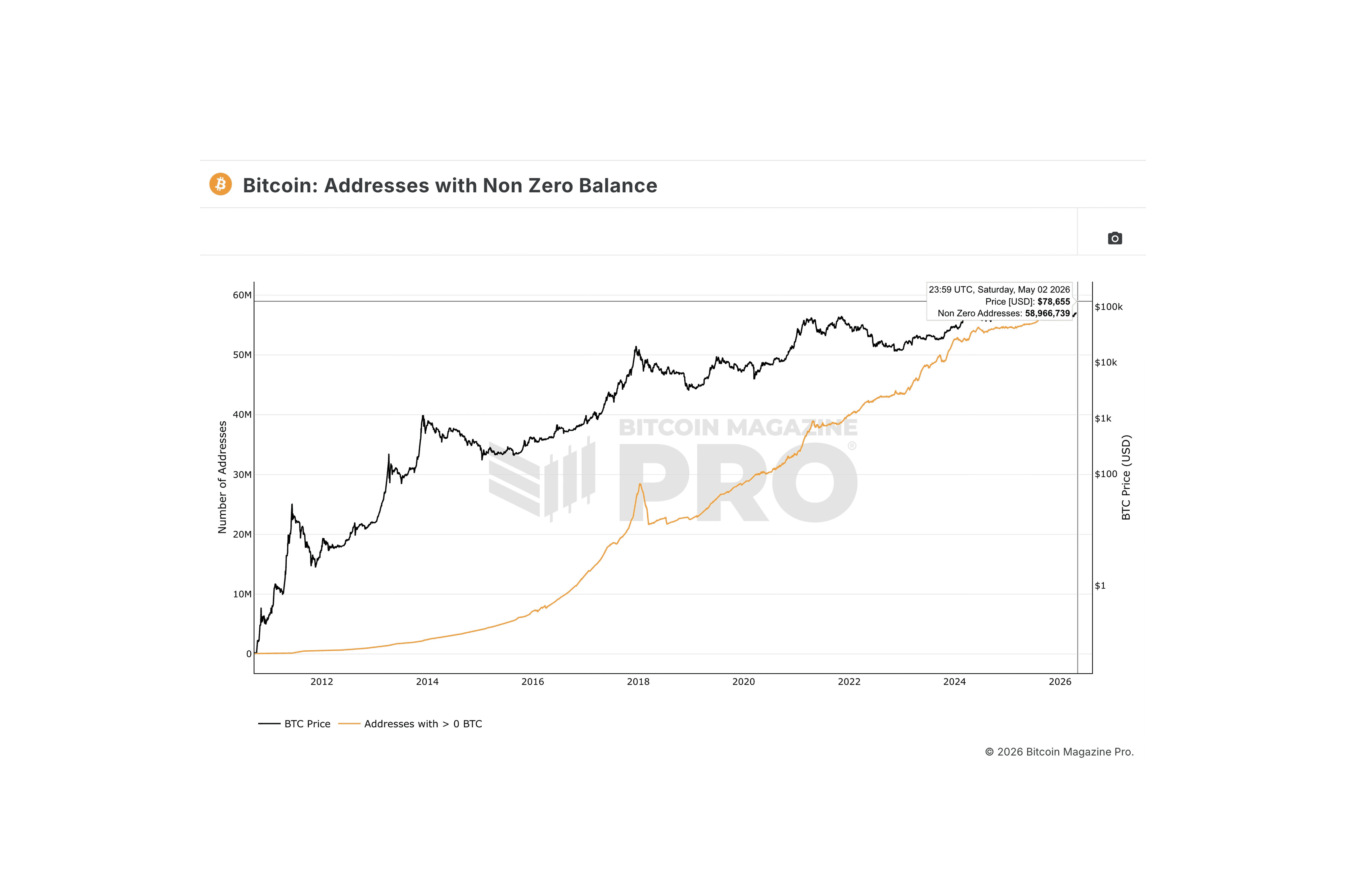 Bitcoin Addresses with Non Zero Balance May 2 2026