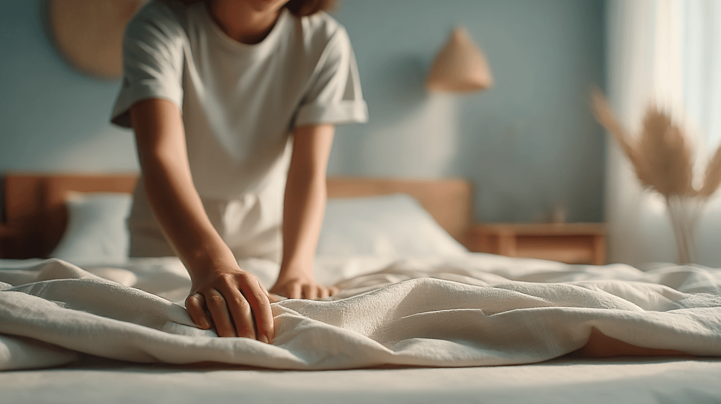 Pfelgekraft in ruhiger Wohnumgebung bettet auf – SilentAngels® Alltagsunterstützung für mehr Sicherheit und Nähe.