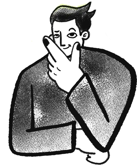 Abstract Illustration of a man thinking
