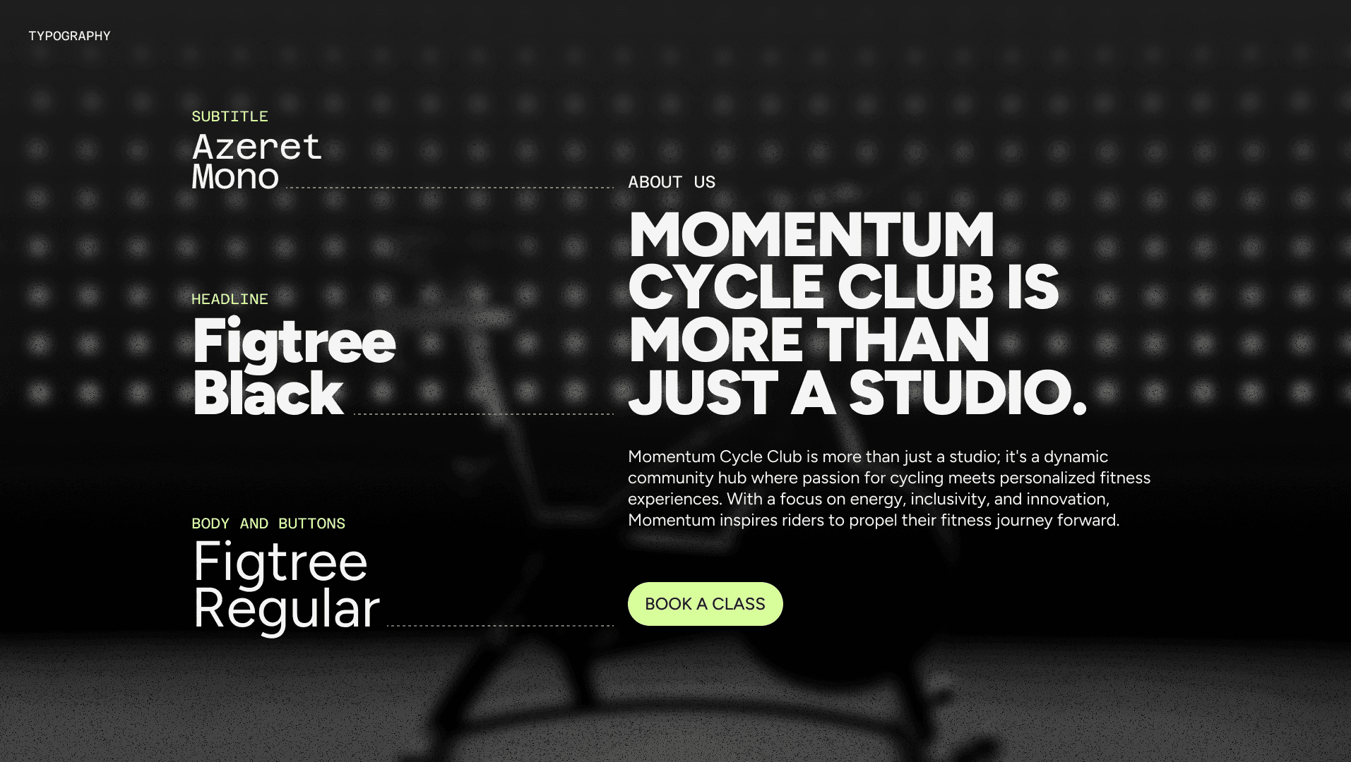Slide of a style guide displaying typography guidelines.
