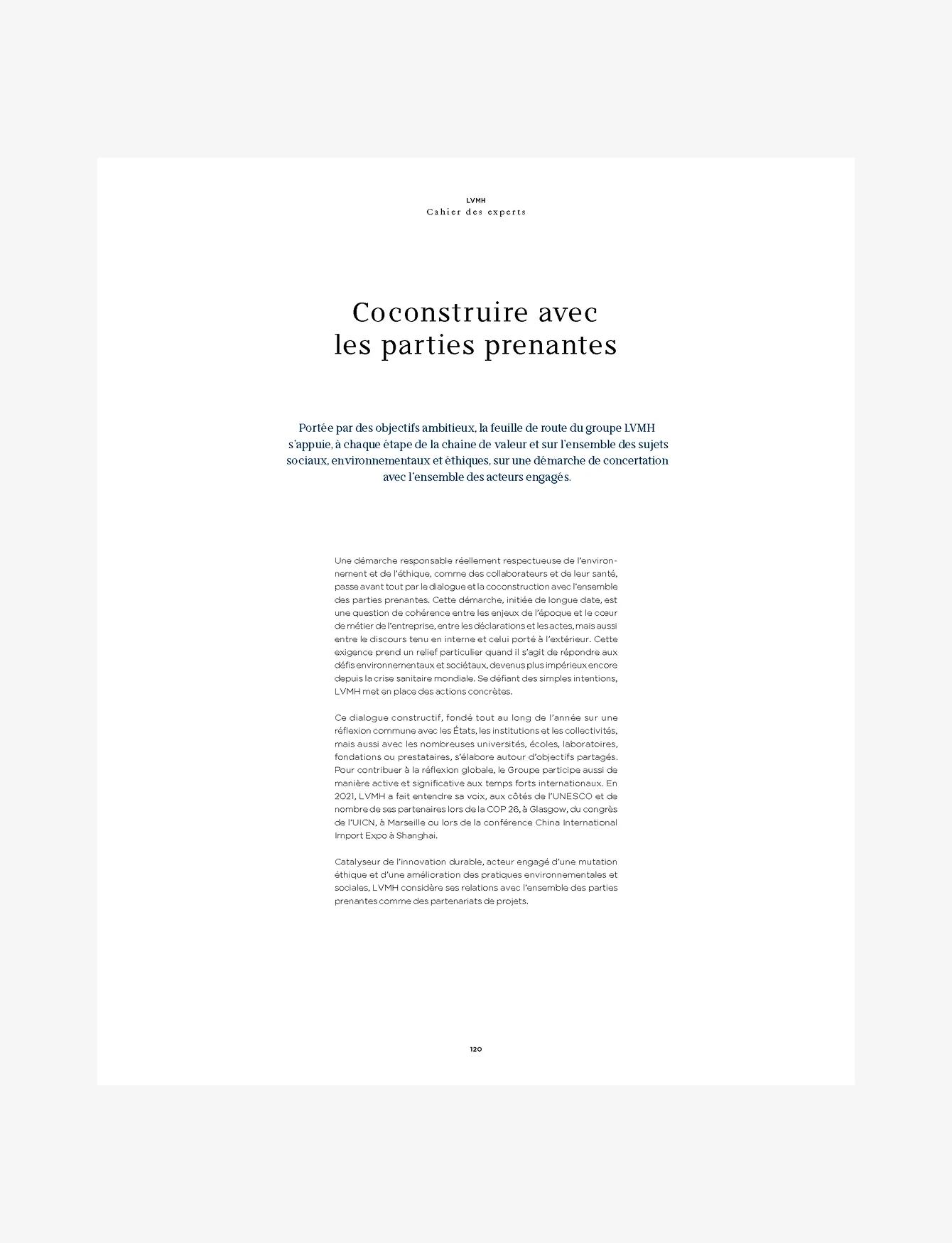 Rapport l'engagement LVMH