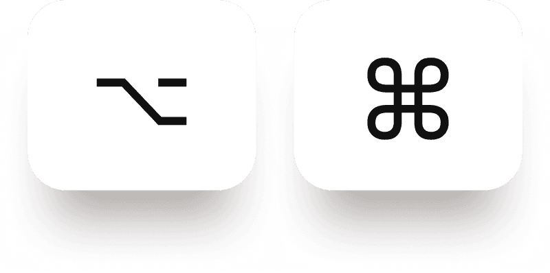 Hold the shortcut
