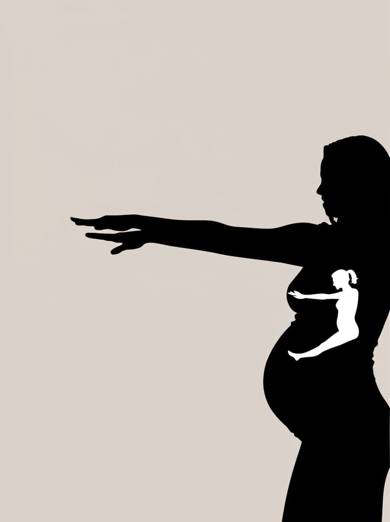 pregnant woman silhouette art