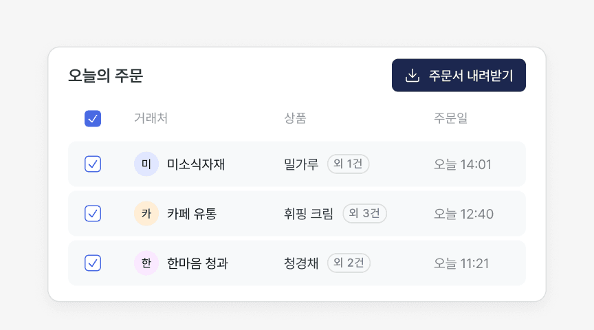 주문 내역 확인