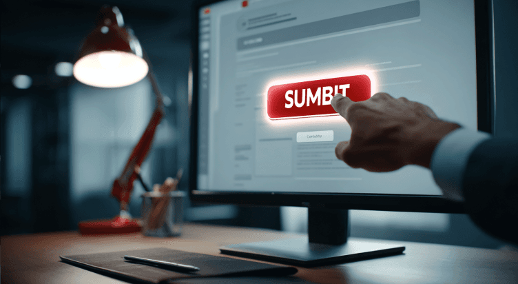 Employee submitting a file