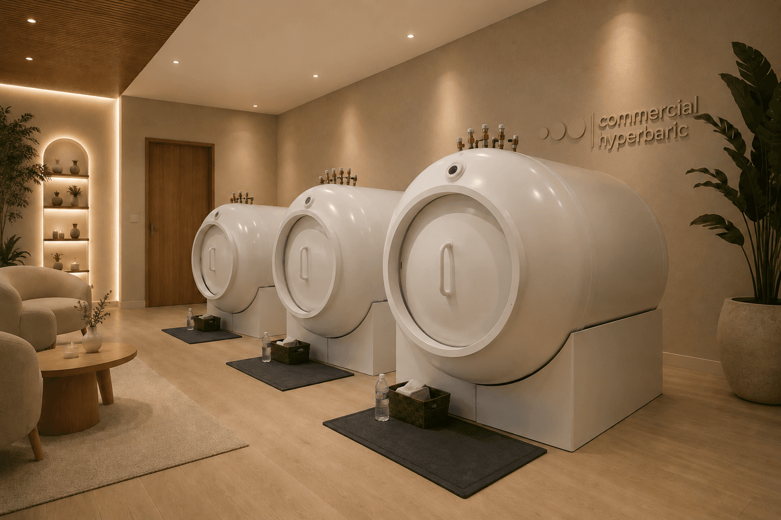 Room Full of Hyperbaric Oxygen Chambers