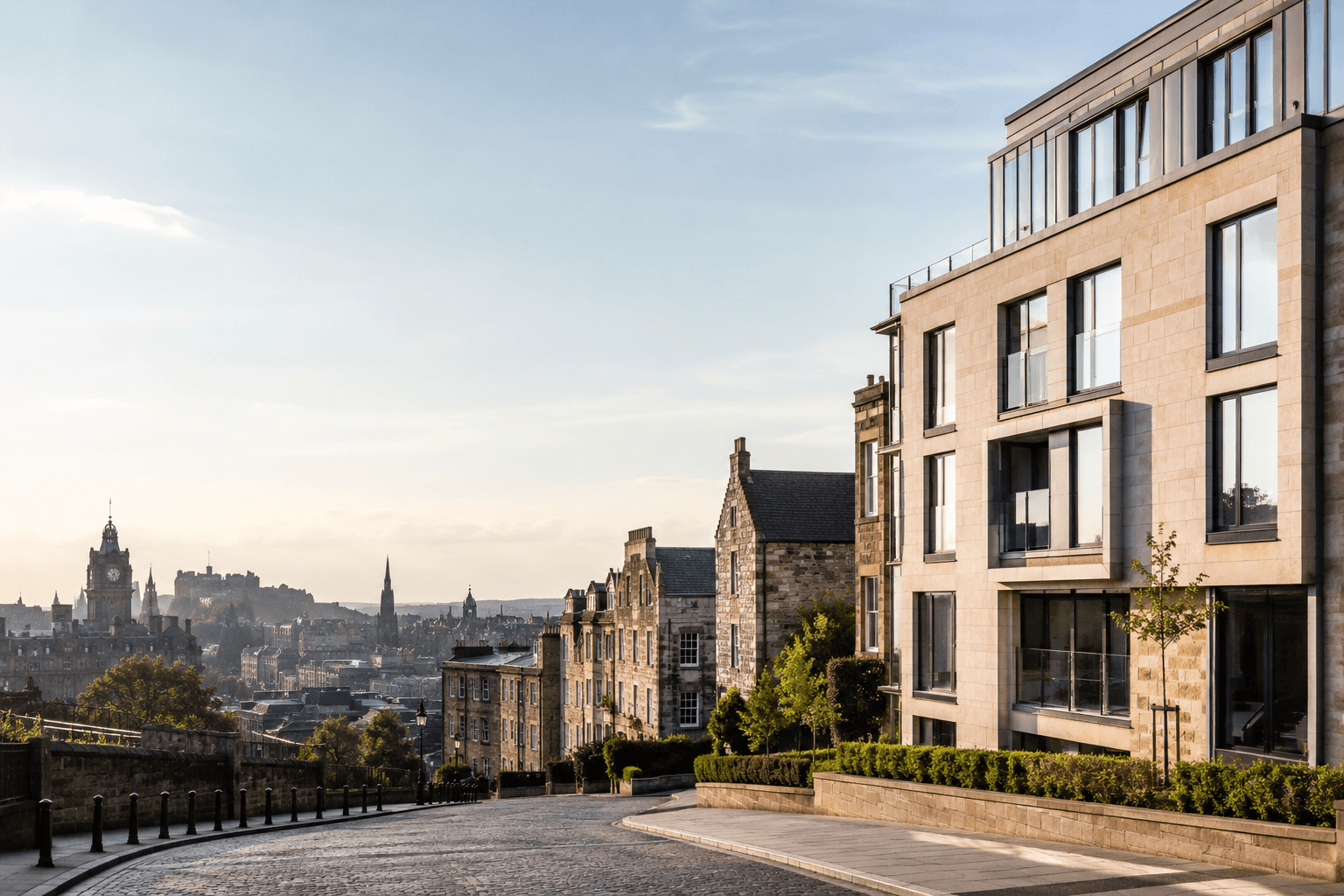 A stone Edinburgh building prepared for renovation