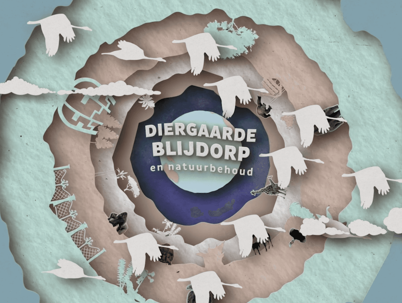 Animatie in papierstijl voor Diergaarde Blijdorp over natuurbehoud