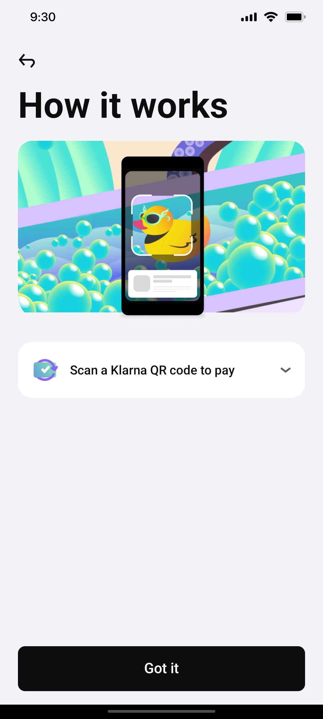 Klarna How it Works pge Screen