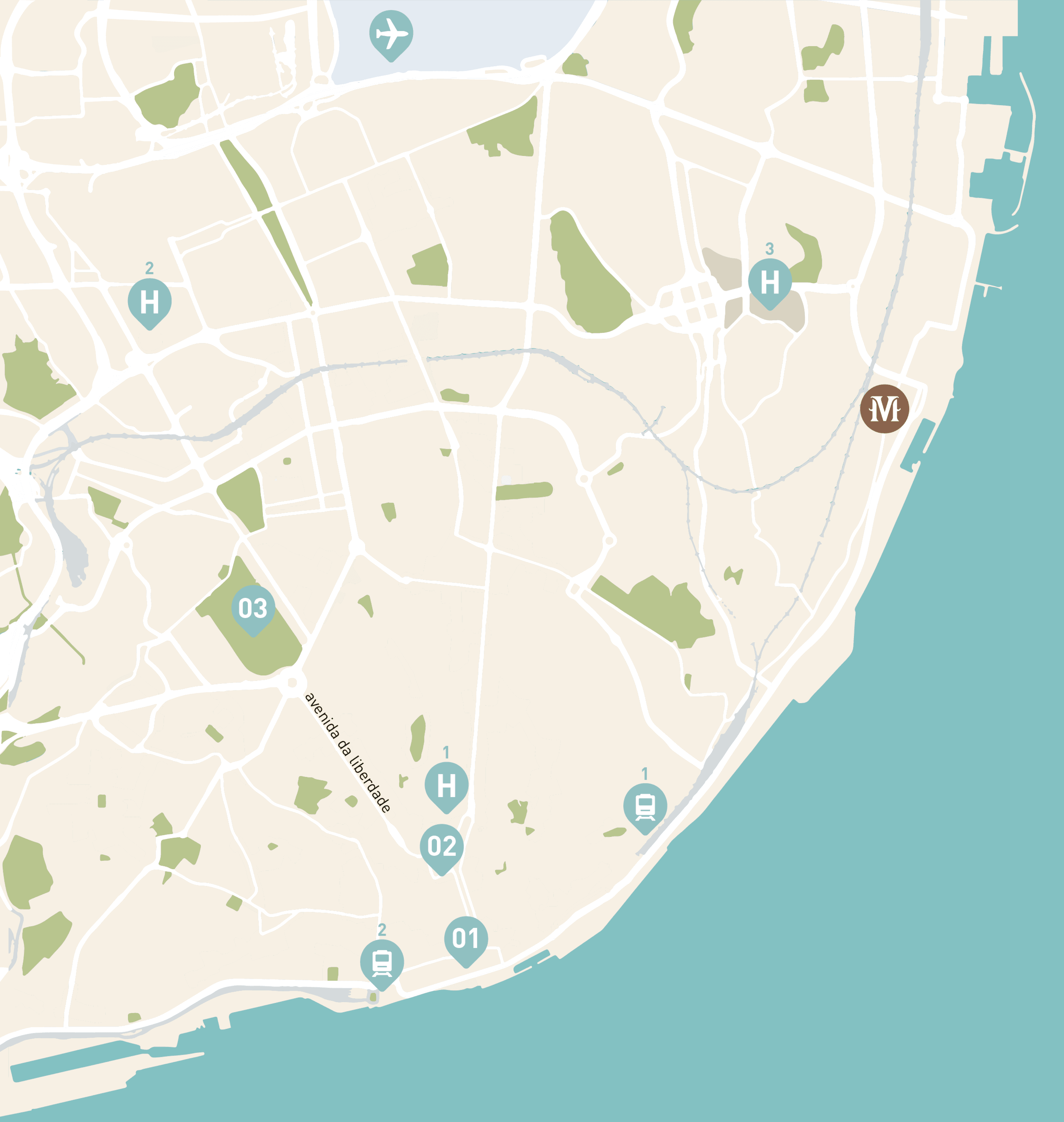 Map of wider Lisbon area