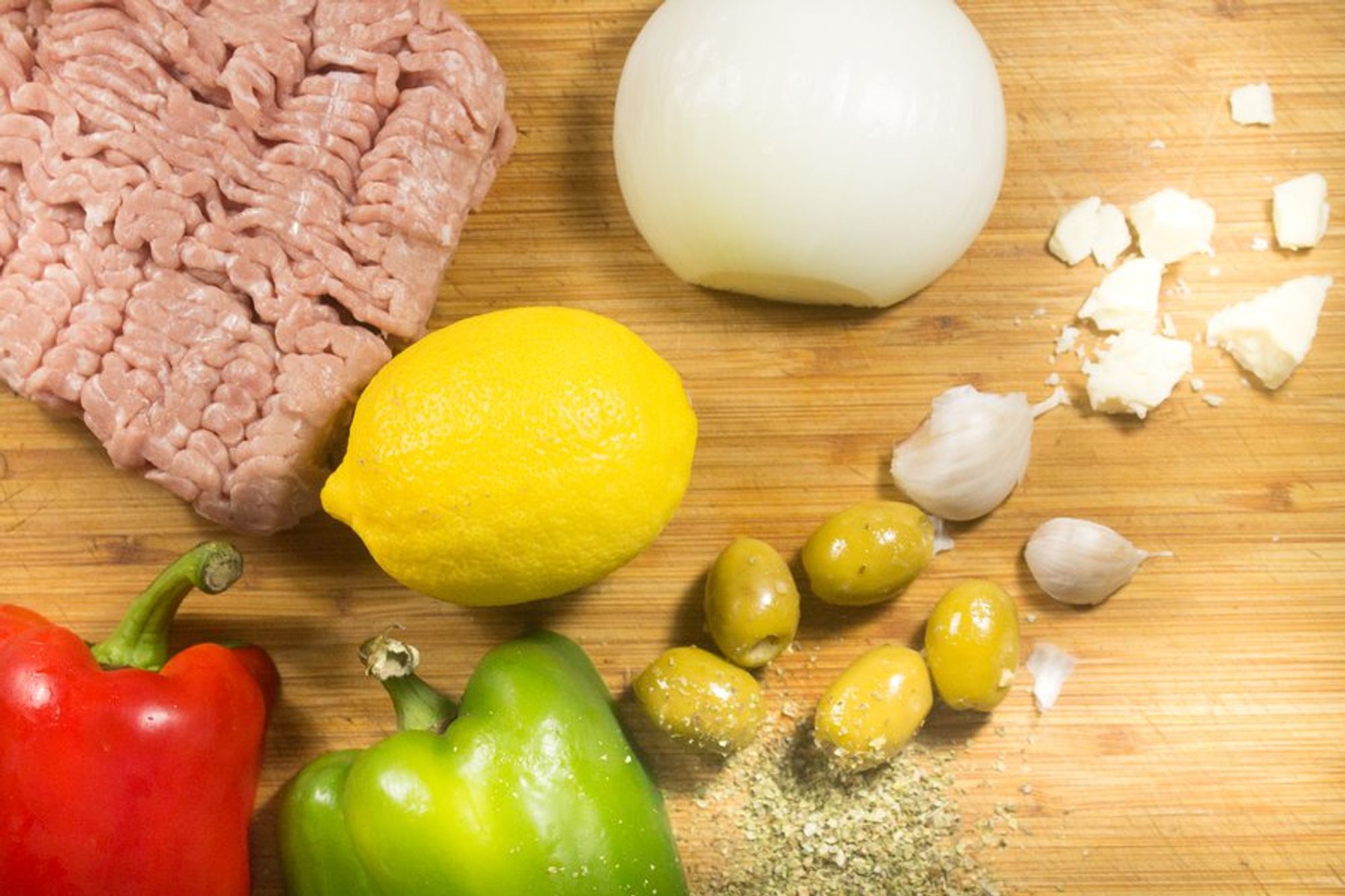 ingredients for mediterranean chicken peppers
