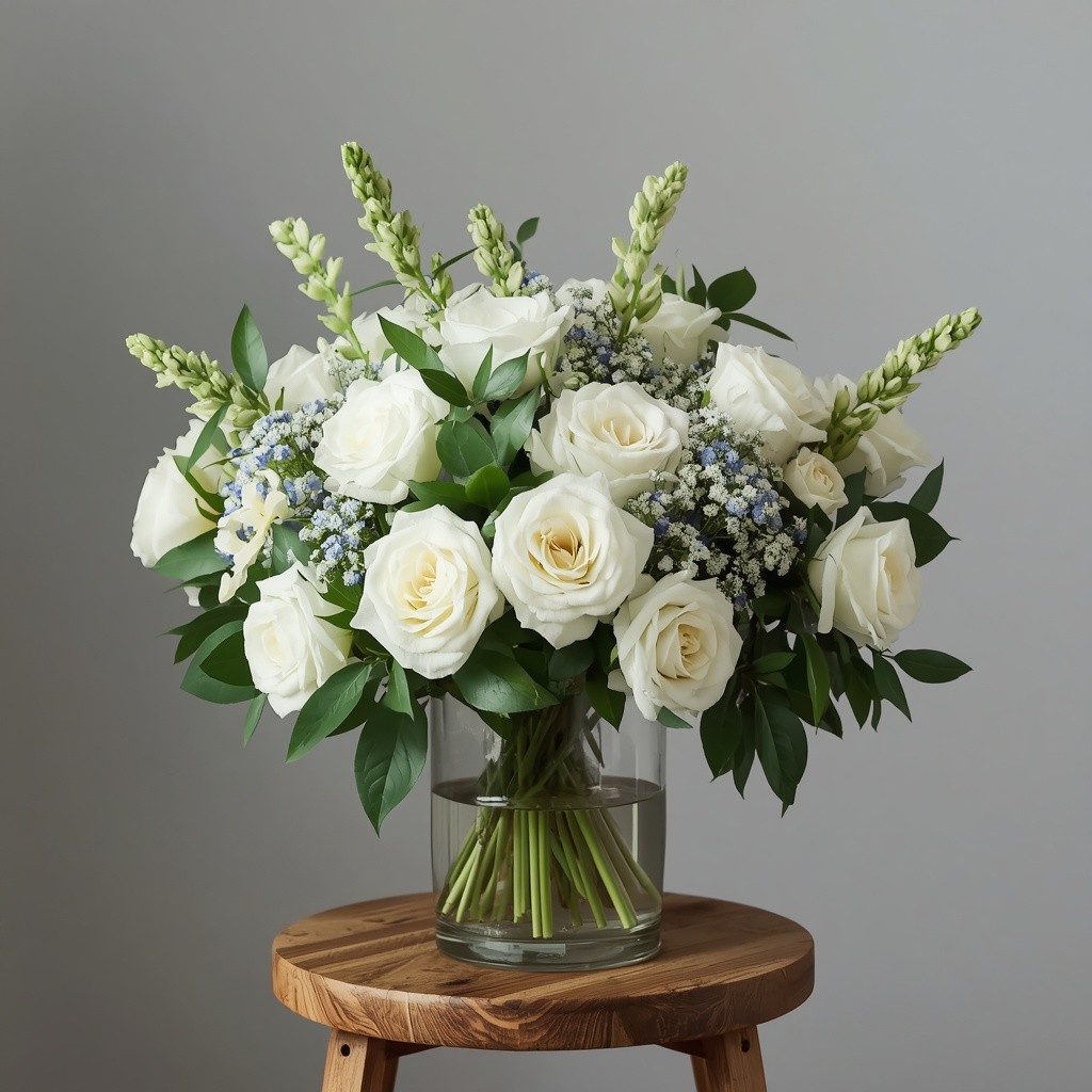 Eternal Devotion Bouquet – funeral sympathy floral arrangement, hand-delivered by local DMV florist | Our Legacy Thread™