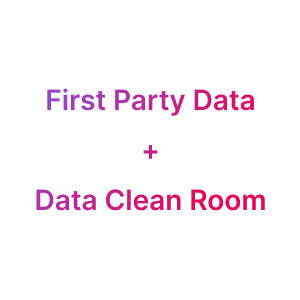 Text image for first party data and data clean room.