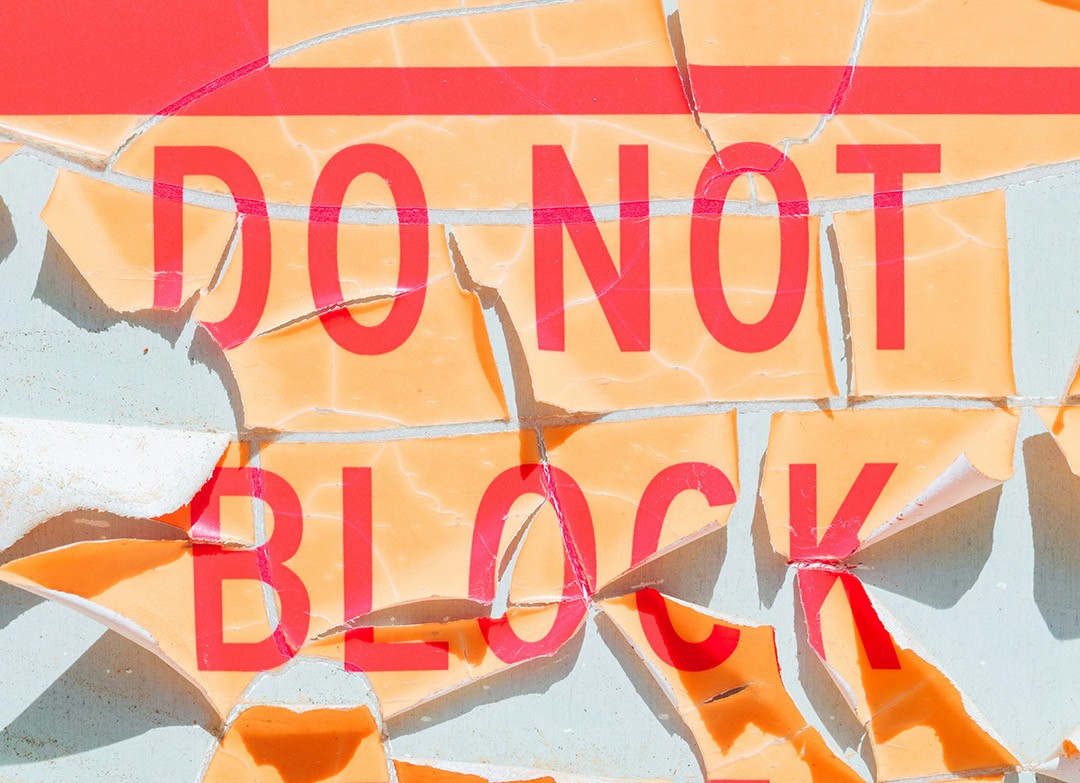 Do Not Block sign