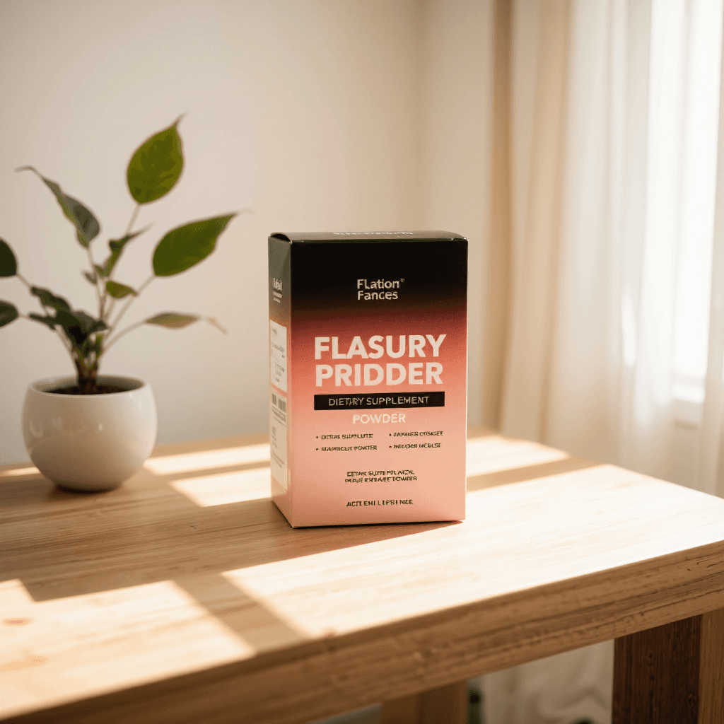product photography of a box of dietary supplement powder