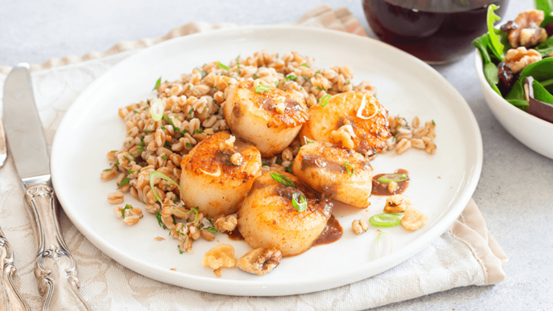Miso Blood Orange Scallops
