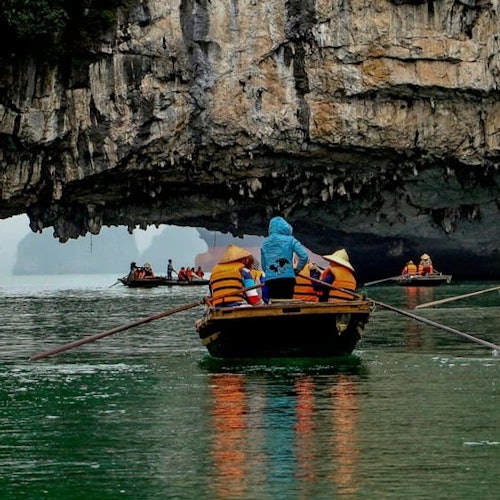Ha Long-bugten: Heldags guidet krydstogt fra Hanoi med Ti Top-øen + frokostbilletter i Hanoi