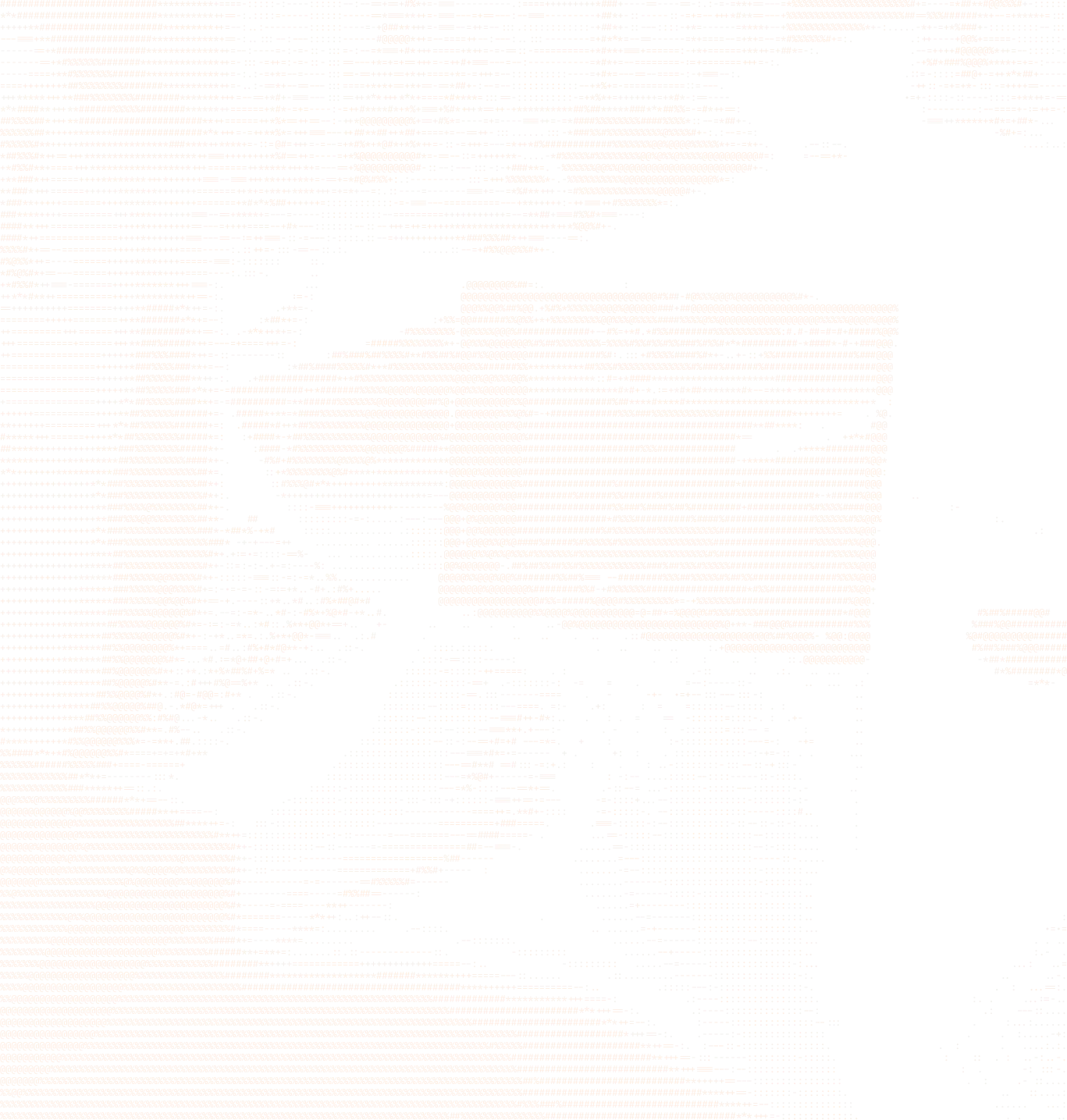 ASCII‑konst av en person vid en dator, sedd snett över axeln med fokus på skärmen som dominerar motivet på mörk bakgrund.