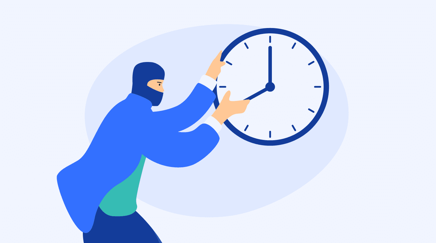 An employee stealing time