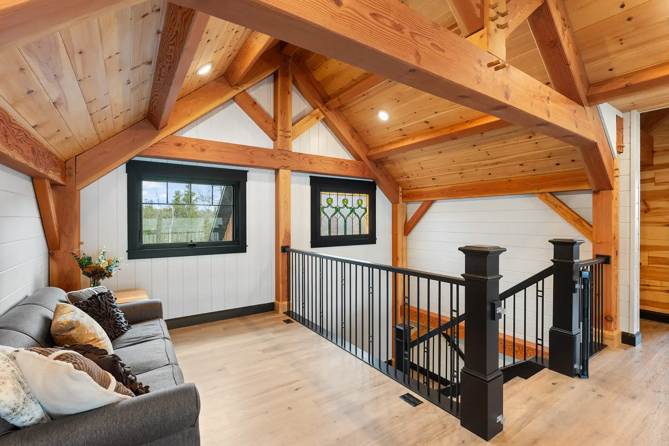 Upper Peninsula waterfront timber frame home photographed by Citadel Photography — view 13