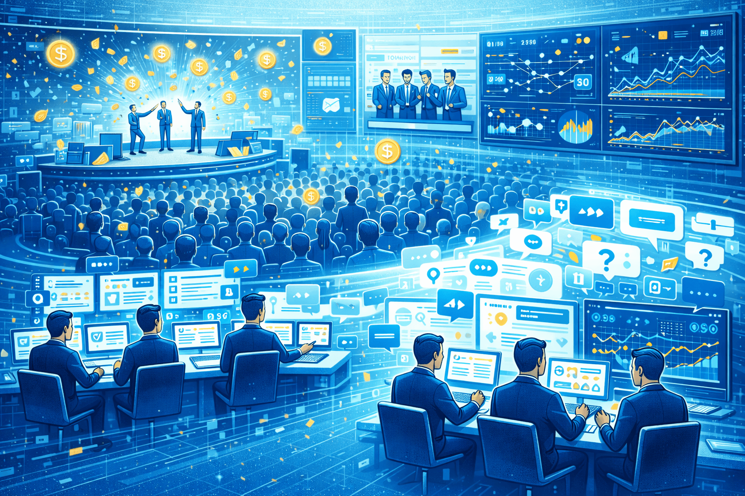 An image showing the preparation process for a token launch and pitching to investors to get the project funded.