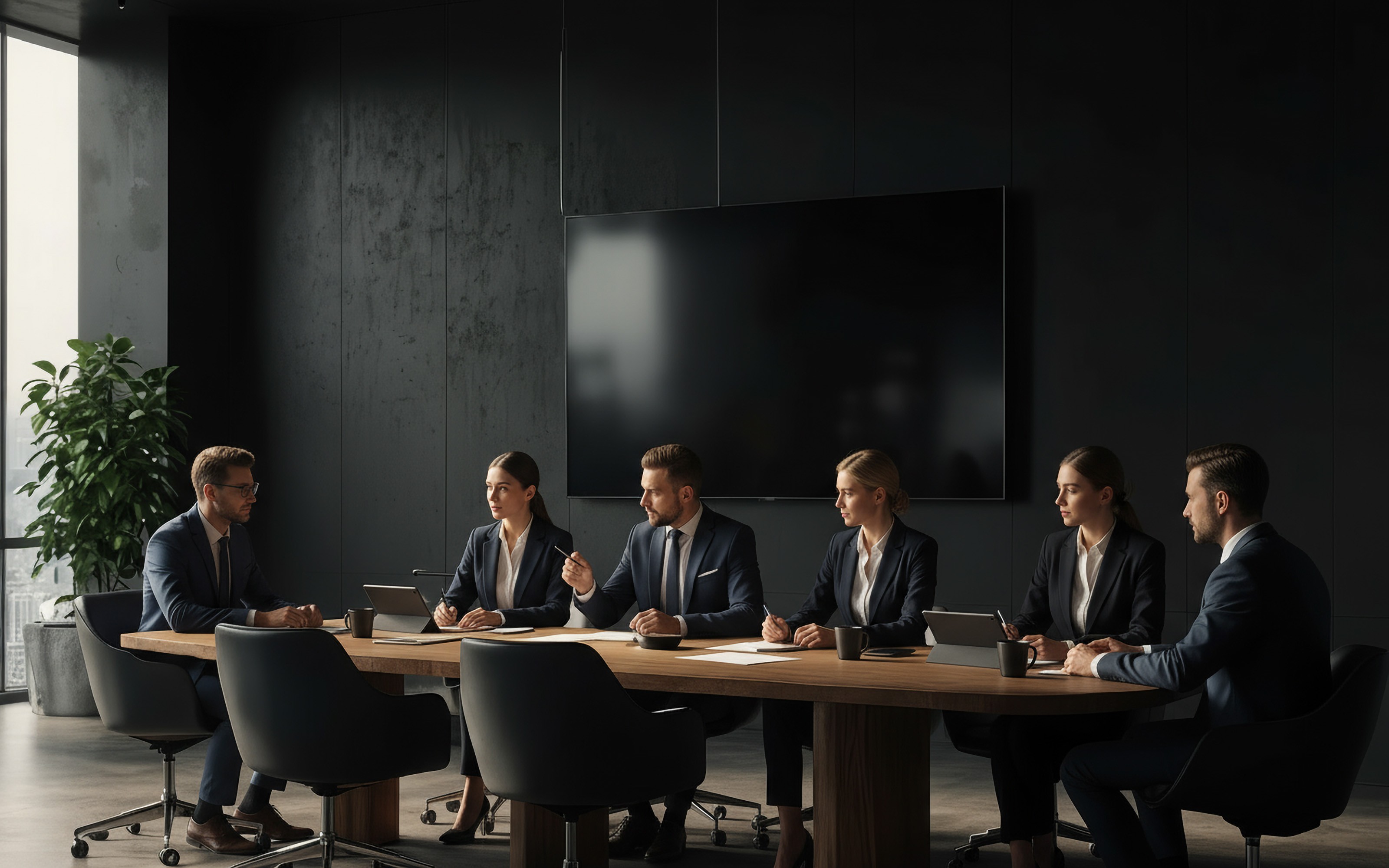 A professional boardroom